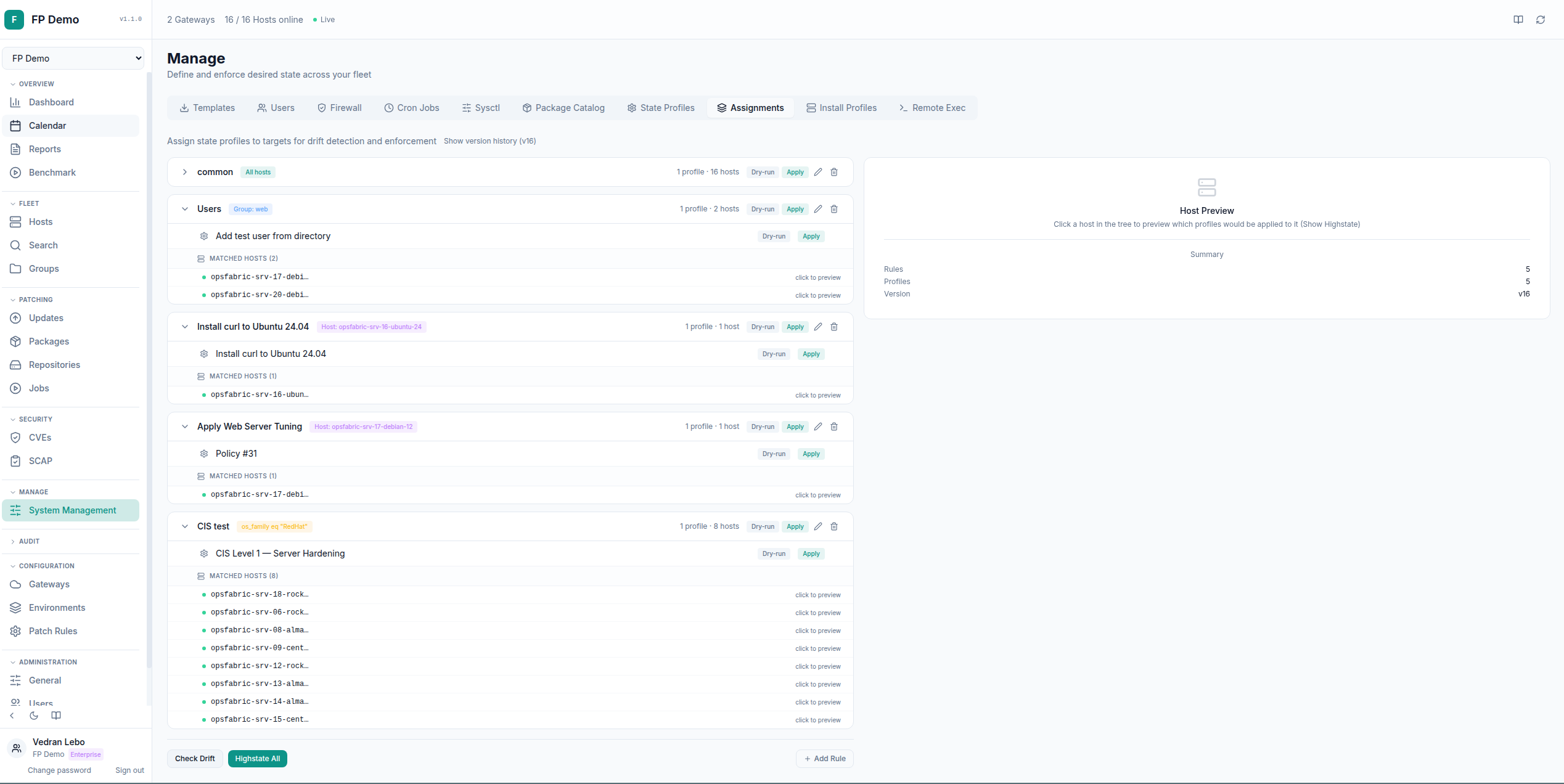 OpsFabric State Assignments