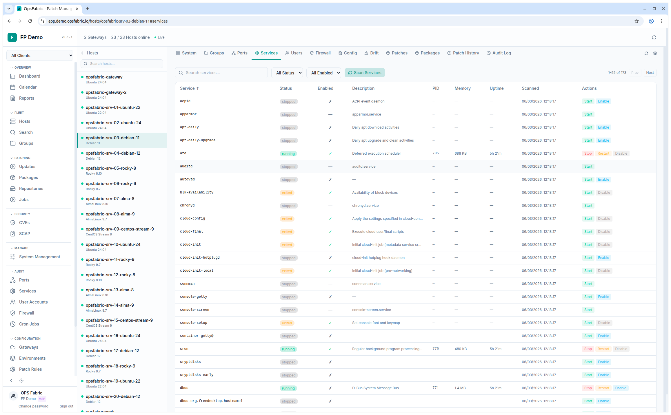 OpsFabric Fleet Services