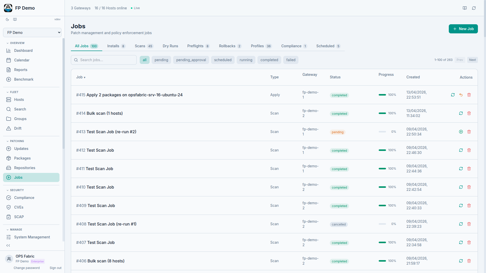 OpsFabric Job Orchestration