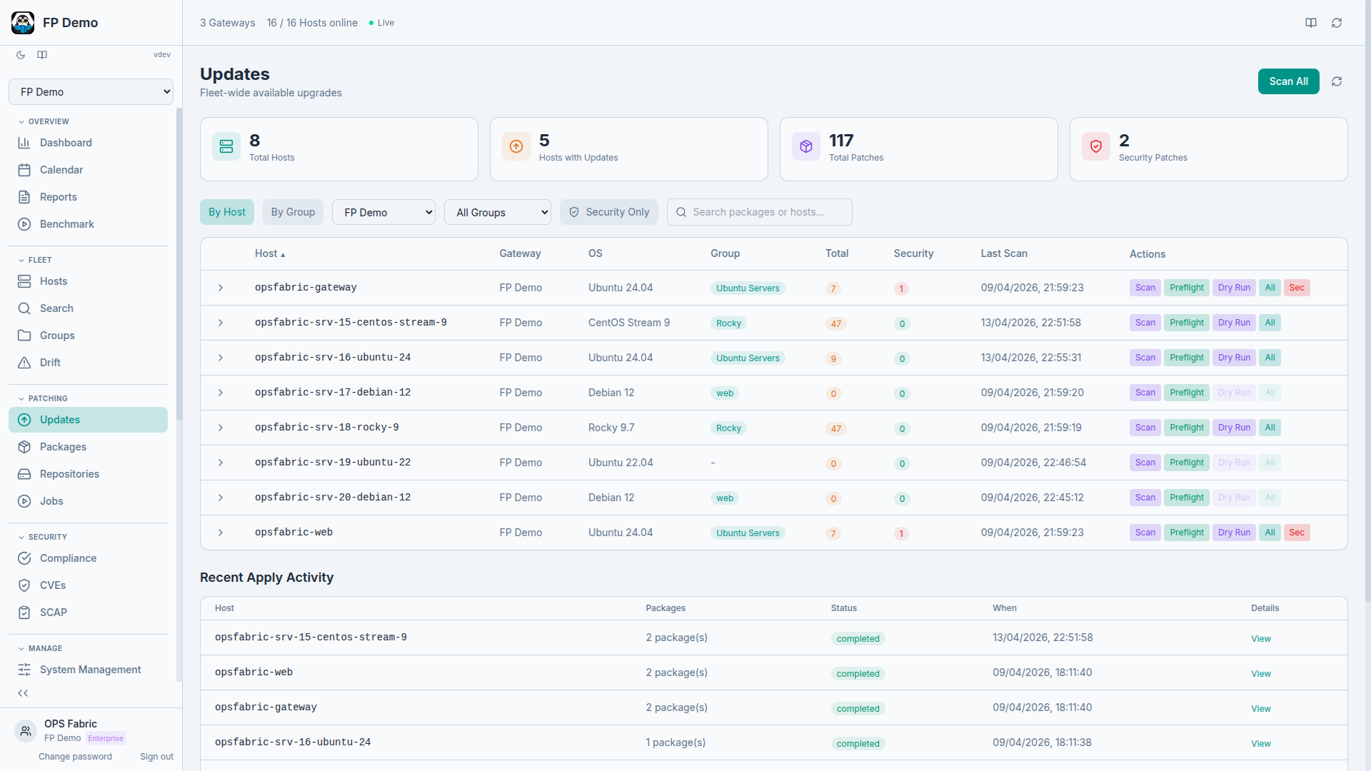 OpsFabric Patch Management