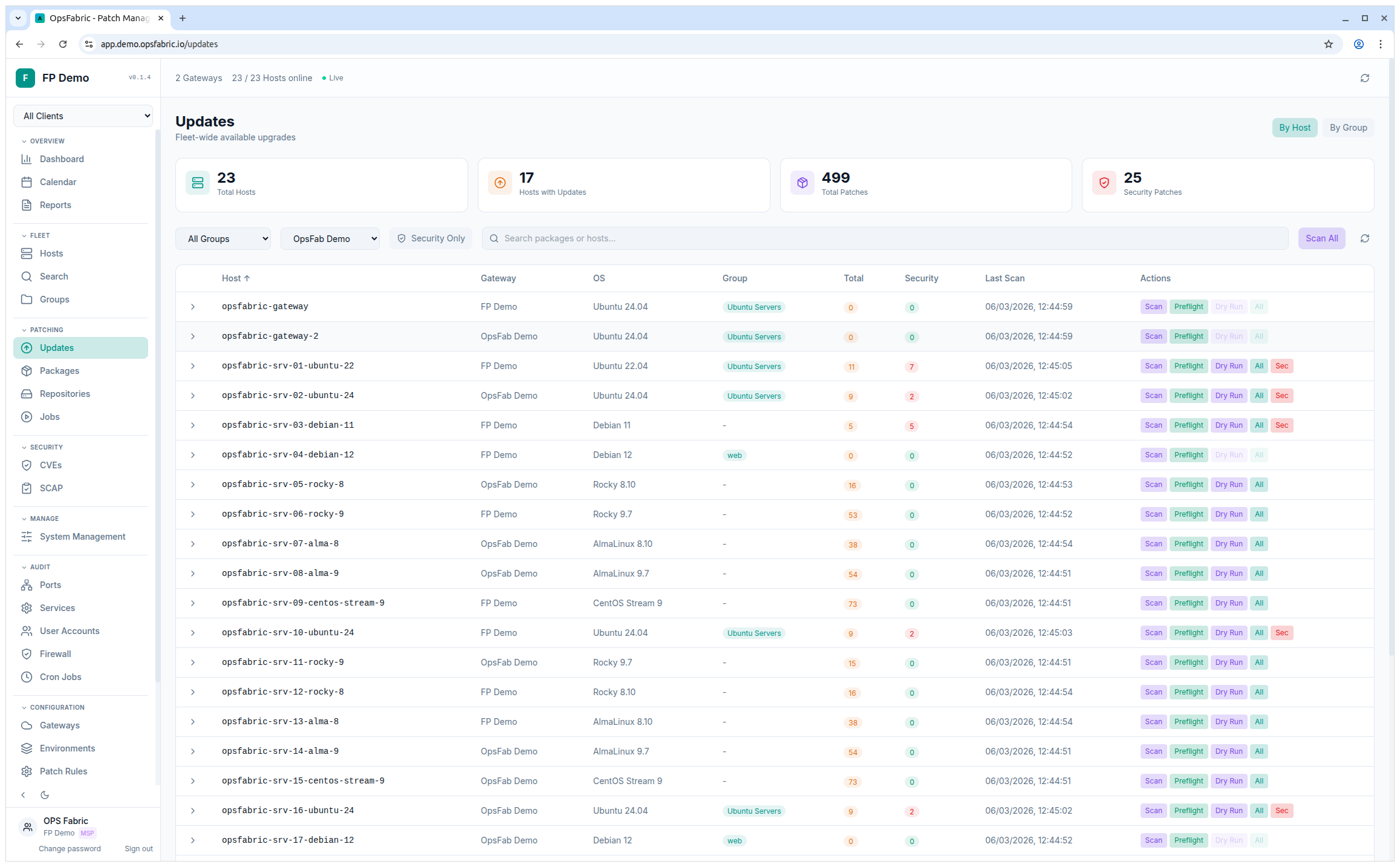 OpsFabric Patch Management
